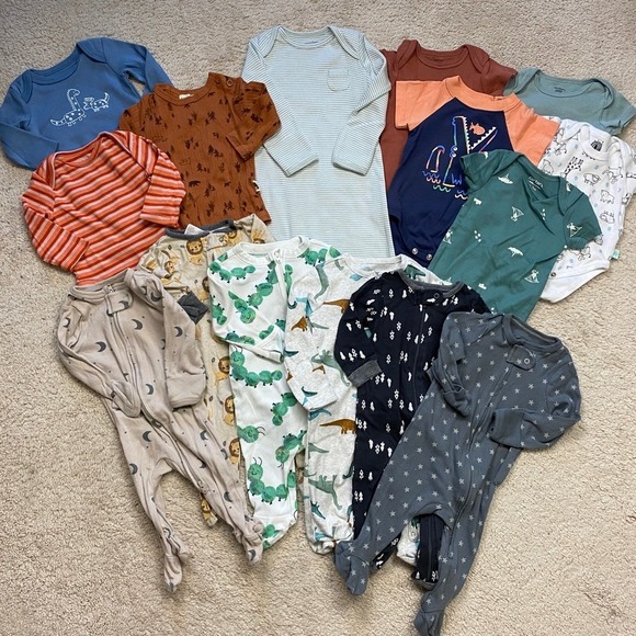 Gerber Other - Baby Boy Clothing Bundle 0-3M Assorted Brands Animals Casual Sleep Comfort
